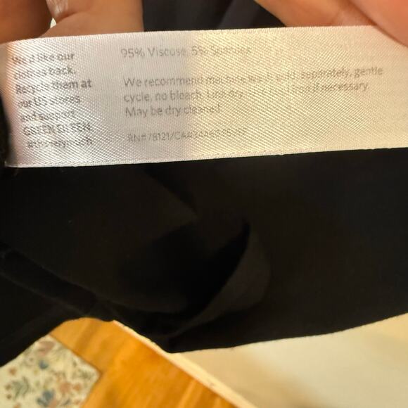 EILEEN FISHER Women's 3/4 Sleeve Mock Neck 1/2 Button Front Tunic Top Black XXS - Picture 3 of 9